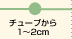 チューブから1～2cm