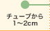 チューブから1～2cm