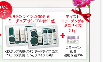 今なら99のミニチュアサンプルセットプレゼント！