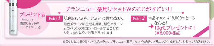 ブランニュー 薬用リセットWのここがすごい！！