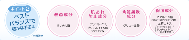 ポイント2：ベストバランス*で確かな手応え *当社比