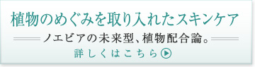 植物のめぐみを取り入れたスキンケア