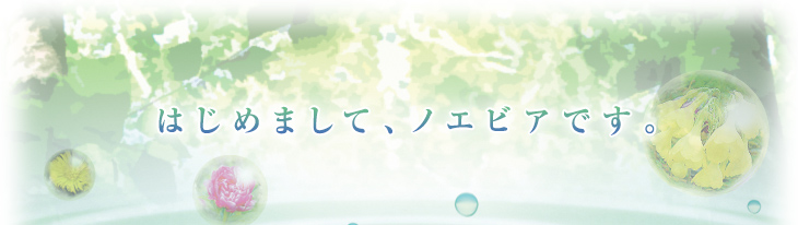 はじめまして、ノエビアです。