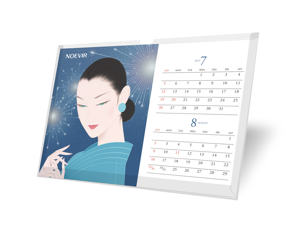 2026年ノエビアオリジナル卓上イラストカレンダー