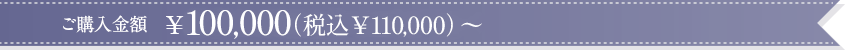ご購入金額¥100,000(税込¥110,000)〜